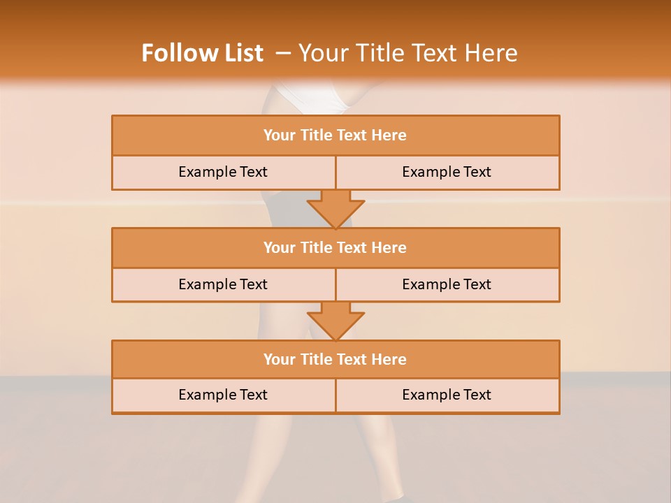 A Woman Is Dancing On A Wooden Floor PowerPoint Template