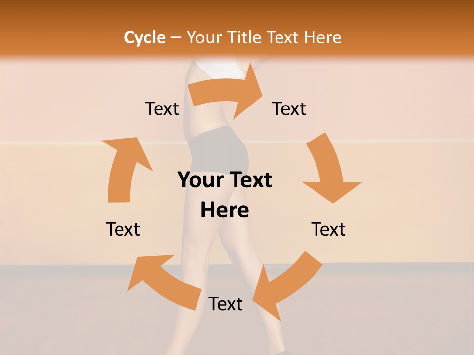 A Woman Is Dancing On A Wooden Floor PowerPoint Template