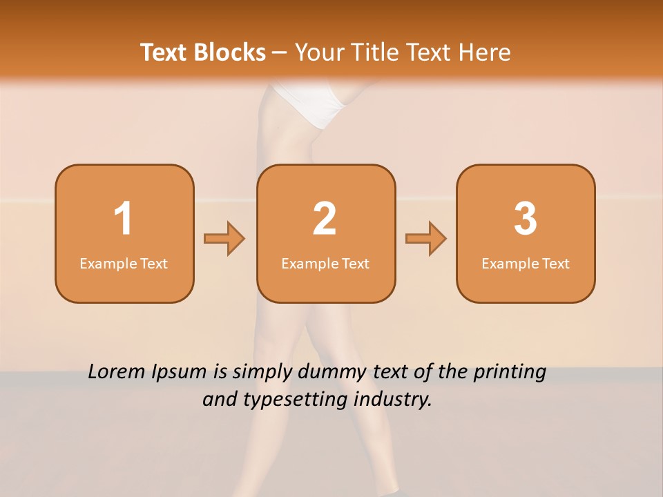 A Woman Is Dancing On A Wooden Floor PowerPoint Template