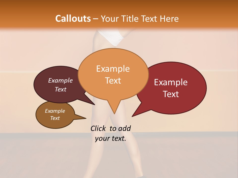 A Woman Is Dancing On A Wooden Floor PowerPoint Template