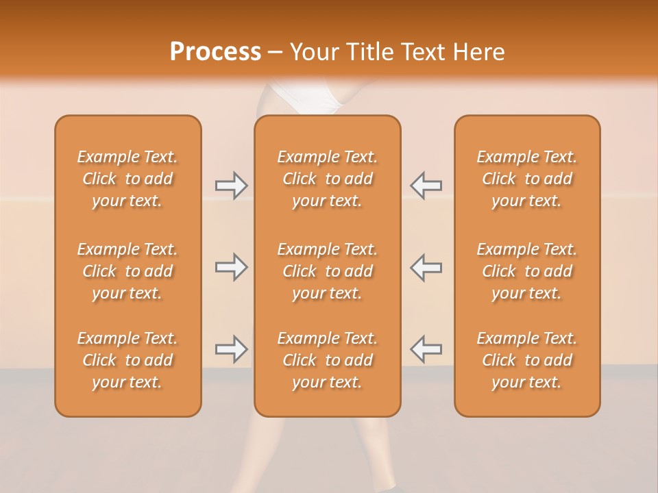 A Woman Is Dancing On A Wooden Floor PowerPoint Template