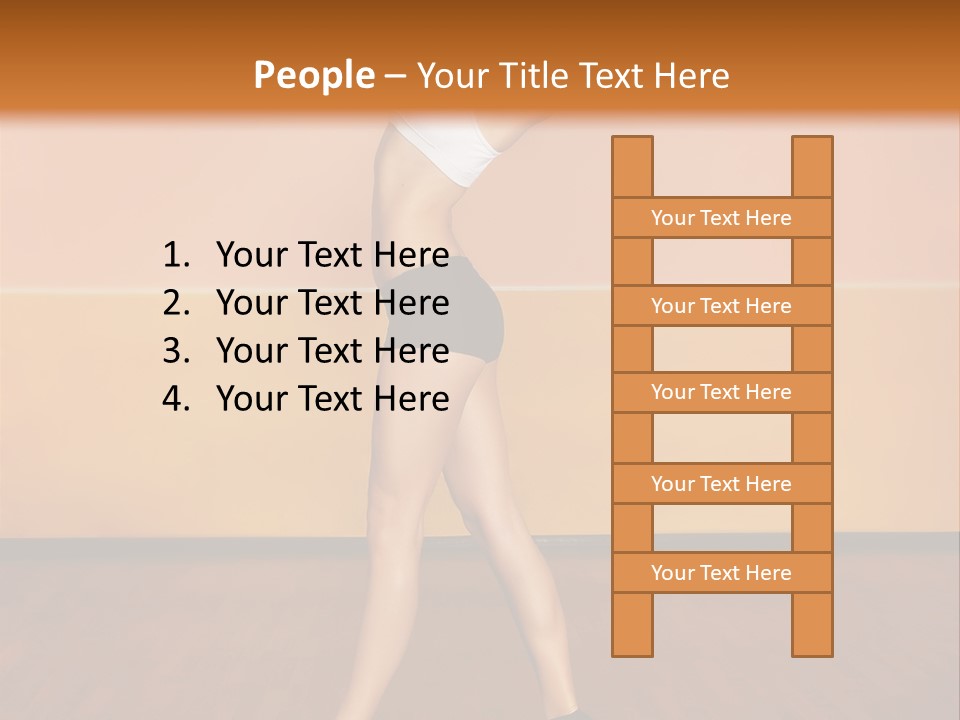 A Woman Is Dancing On A Wooden Floor PowerPoint Template