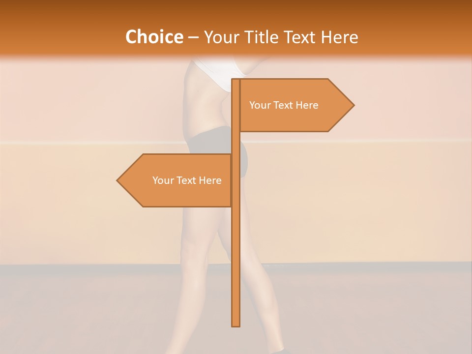 A Woman Is Dancing On A Wooden Floor PowerPoint Template