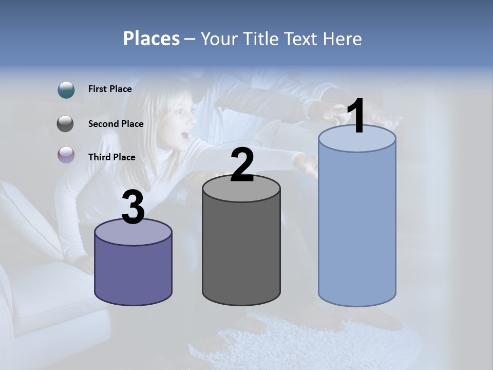 Lcd Couch Room PowerPoint Template
