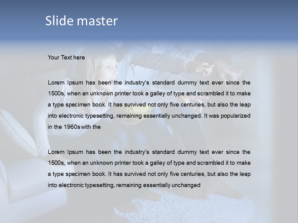 Lcd Couch Room PowerPoint Template