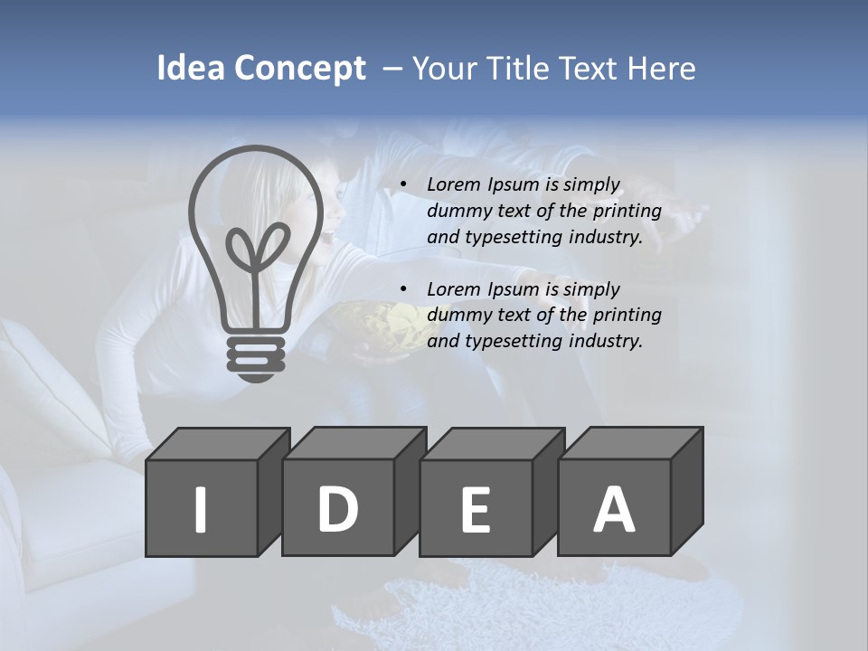 Lcd Couch Room PowerPoint Template