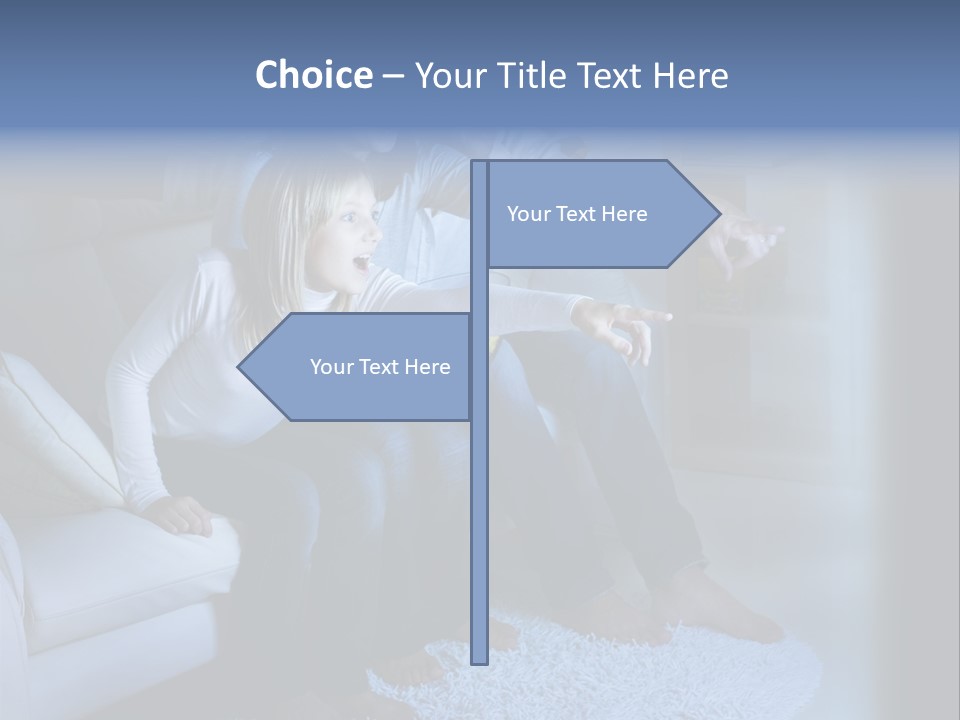 Lcd Couch Room PowerPoint Template