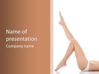 People Girl White PowerPoint Template