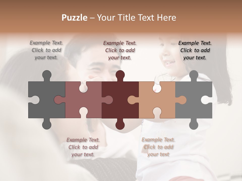 Home Relaxing Daughter PowerPoint Template