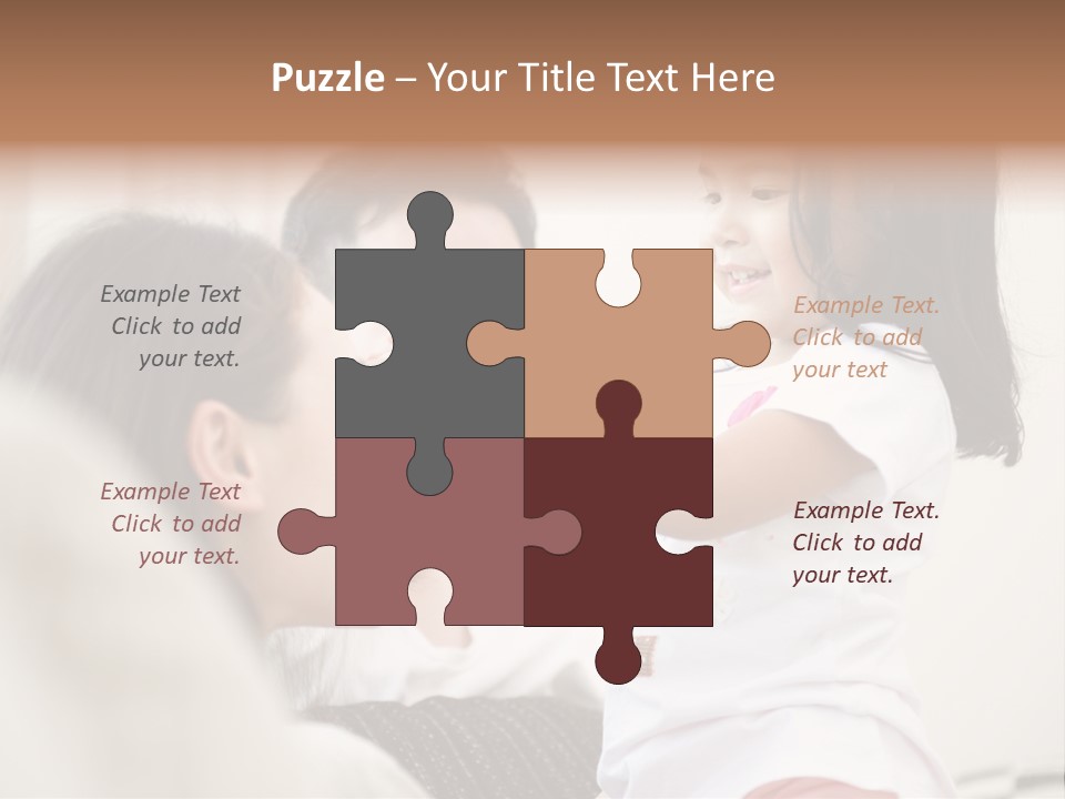 Home Relaxing Daughter PowerPoint Template