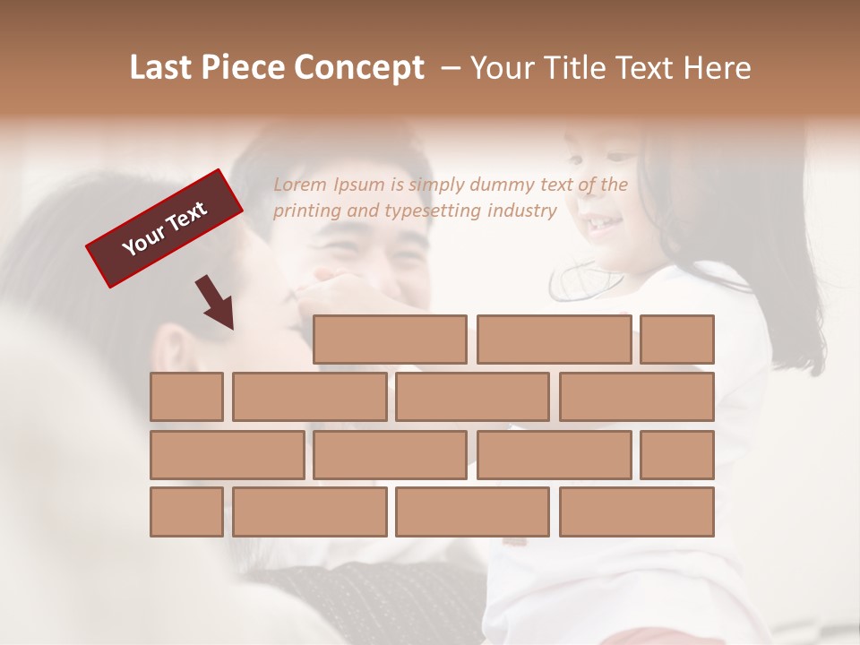 Home Relaxing Daughter PowerPoint Template