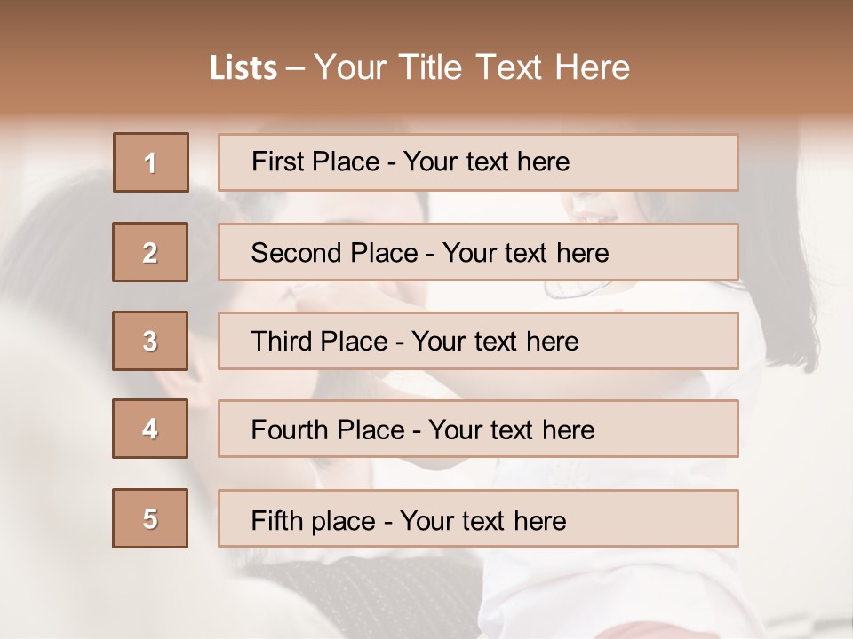 Home Relaxing Daughter PowerPoint Template