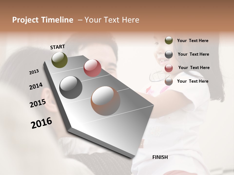 Home Relaxing Daughter PowerPoint Template
