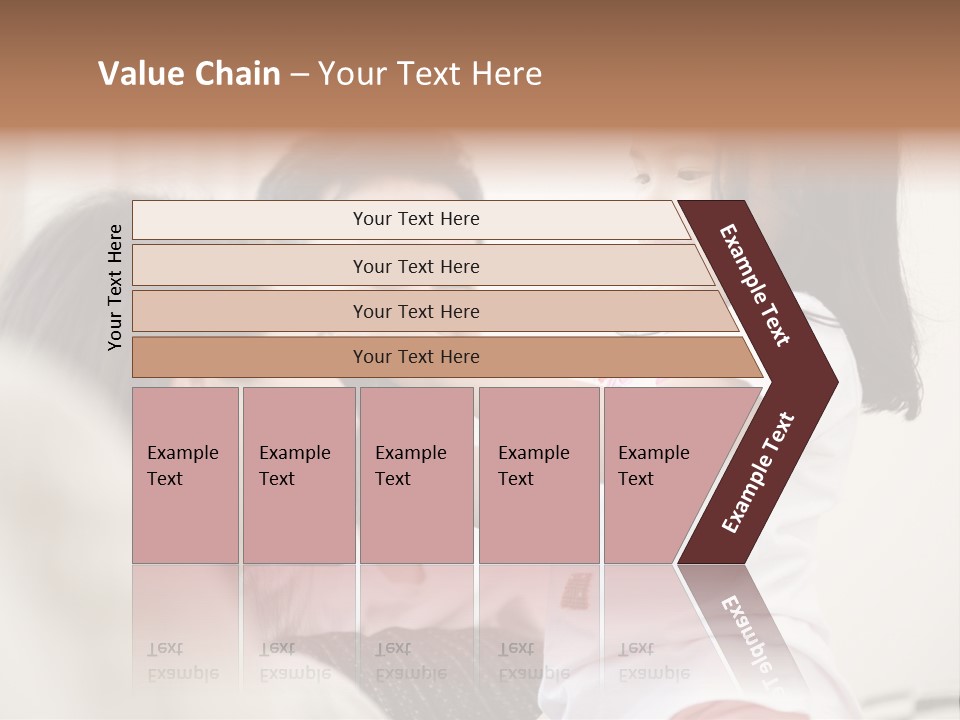 Home Relaxing Daughter PowerPoint Template