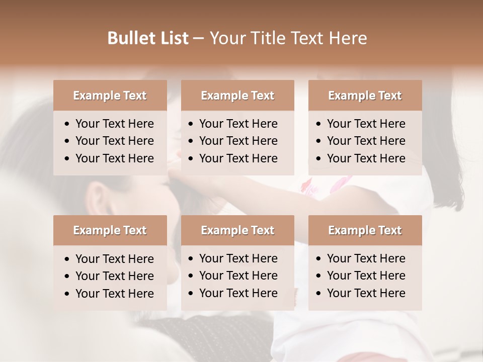 Home Relaxing Daughter PowerPoint Template