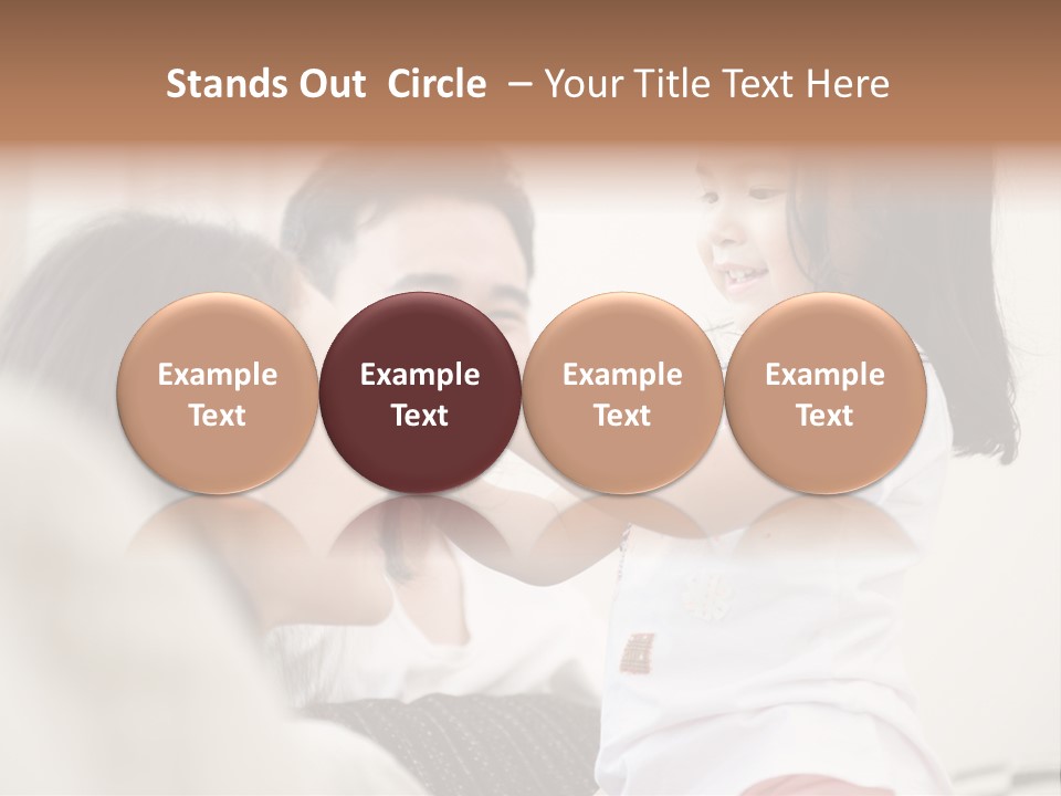 Home Relaxing Daughter PowerPoint Template