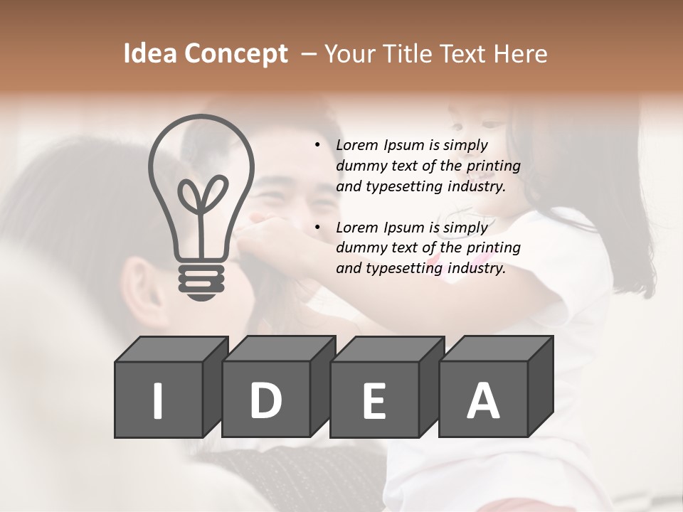 Home Relaxing Daughter PowerPoint Template