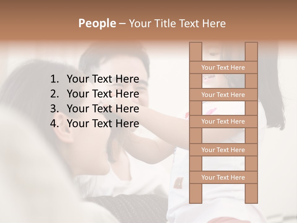 Home Relaxing Daughter PowerPoint Template