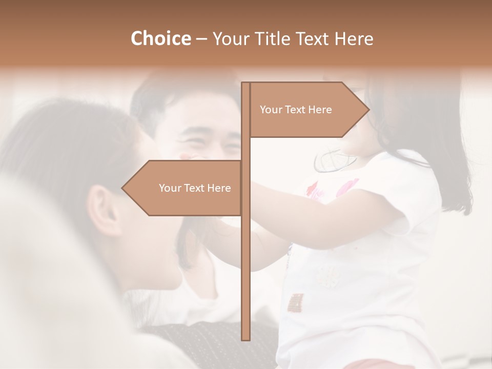 Home Relaxing Daughter PowerPoint Template