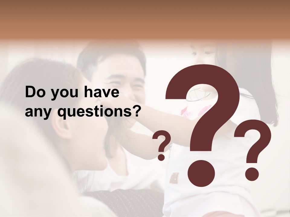 Home Relaxing Daughter PowerPoint Template