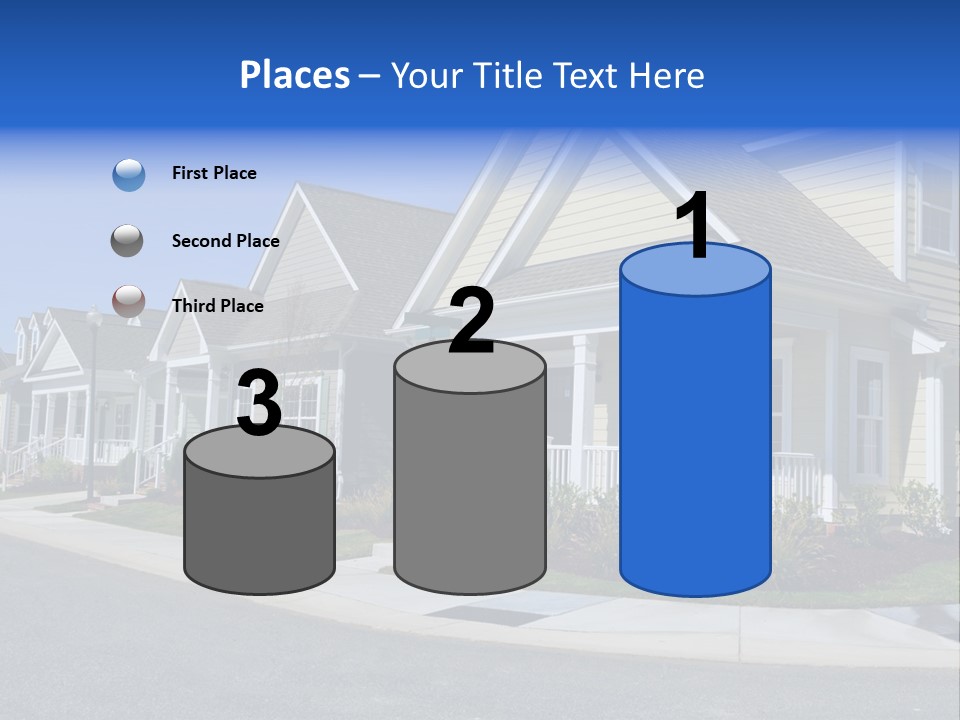Exterior Suburban Home PowerPoint Template