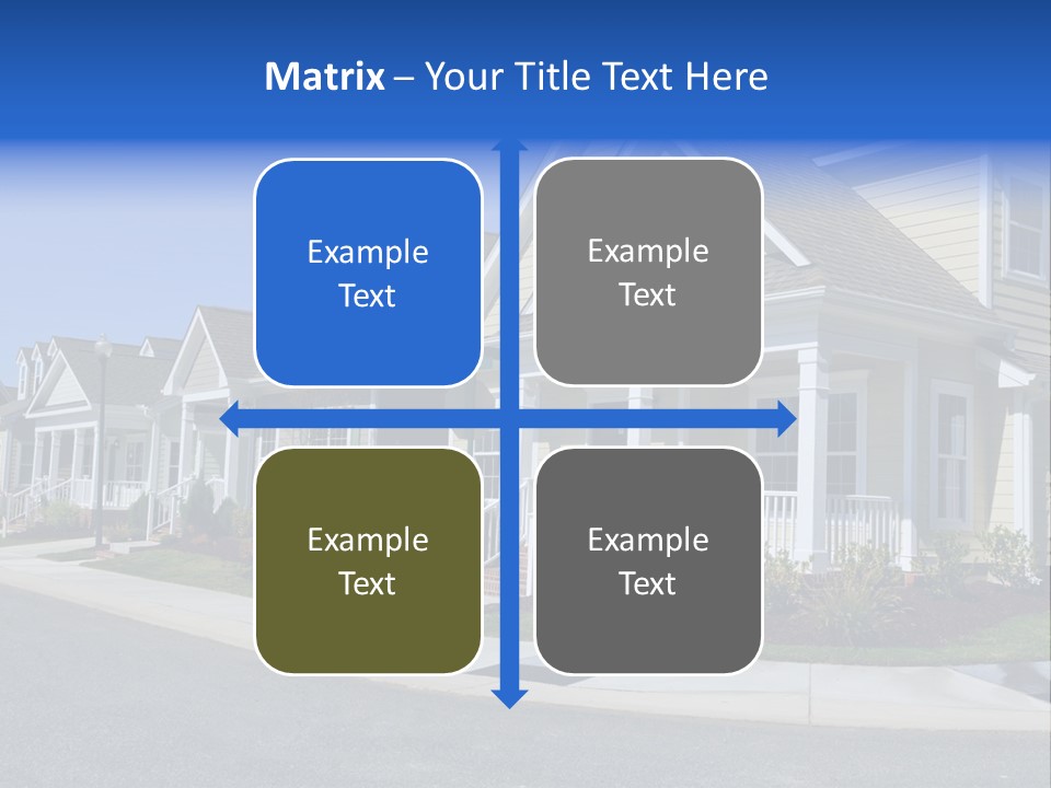 Exterior Suburban Home PowerPoint Template