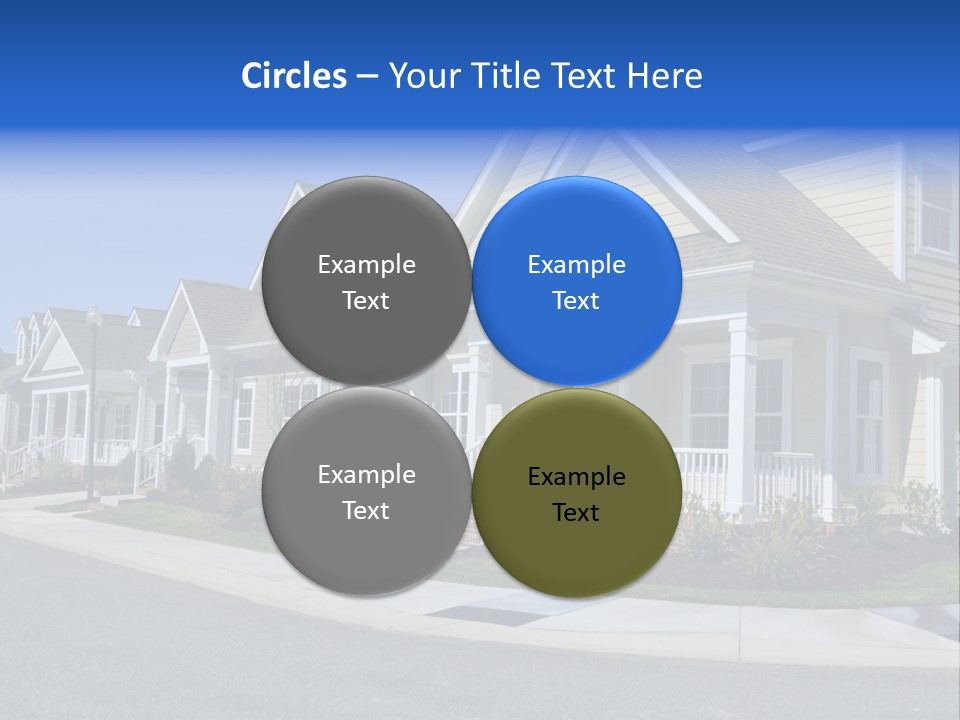 Exterior Suburban Home PowerPoint Template