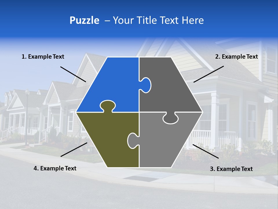 Exterior Suburban Home PowerPoint Template