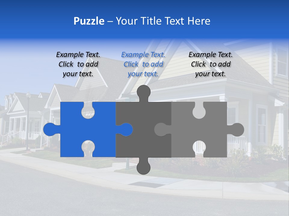 Exterior Suburban Home PowerPoint Template