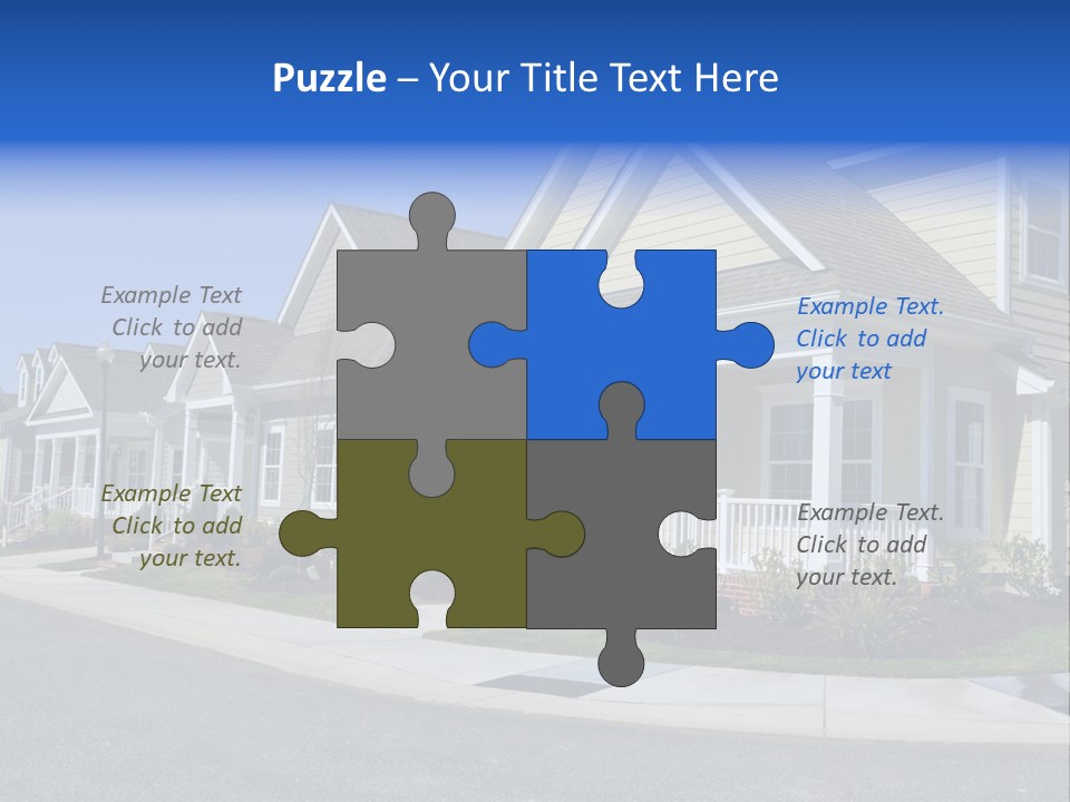 Exterior Suburban Home PowerPoint Template