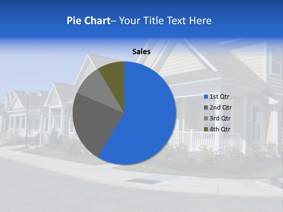 Exterior Suburban Home PowerPoint Template