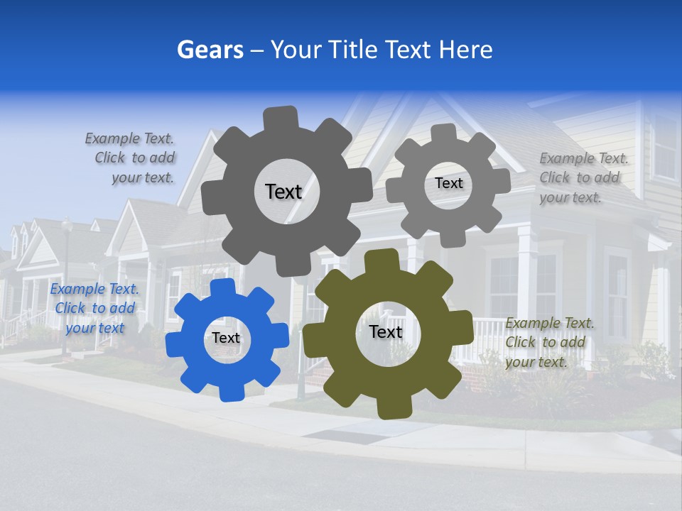 Exterior Suburban Home PowerPoint Template
