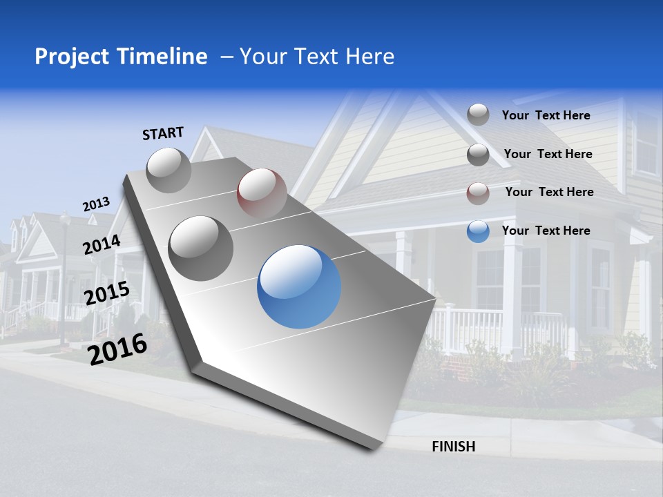 Exterior Suburban Home PowerPoint Template