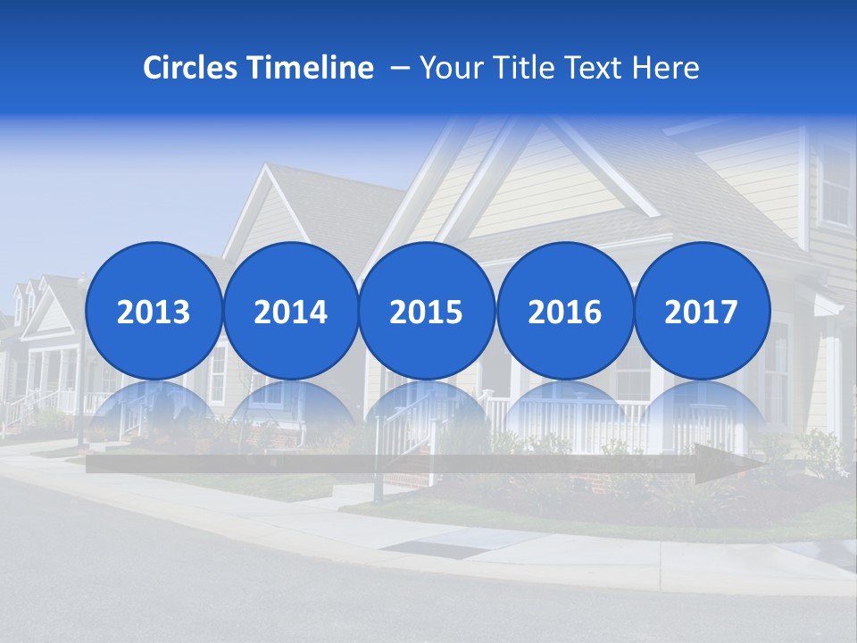 Exterior Suburban Home PowerPoint Template