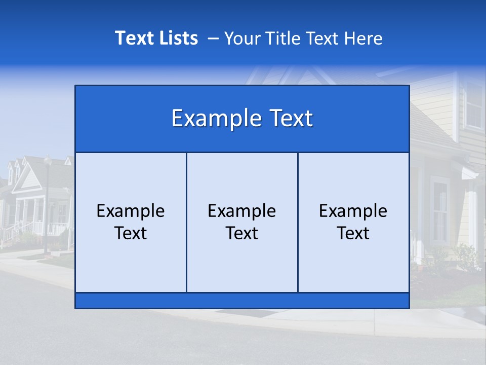 Exterior Suburban Home PowerPoint Template