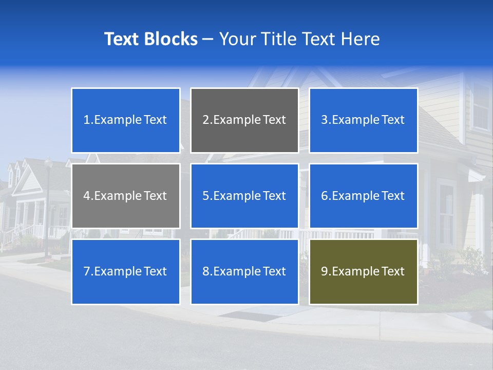 Exterior Suburban Home PowerPoint Template
