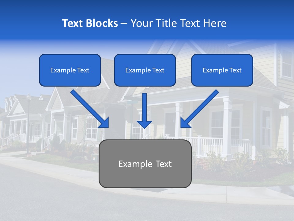 Exterior Suburban Home PowerPoint Template