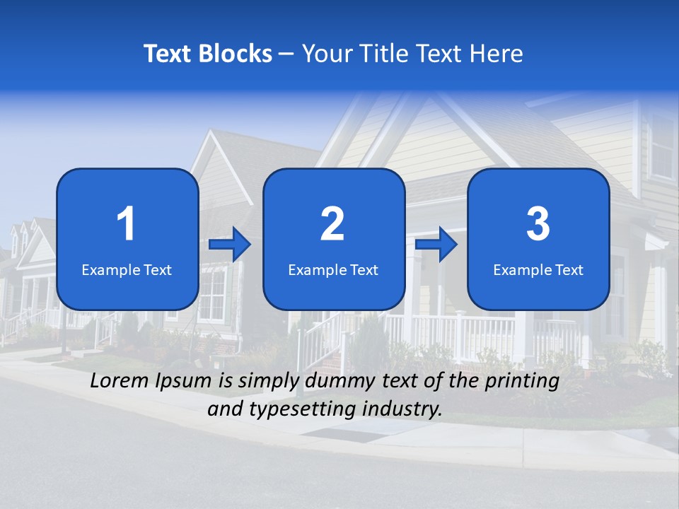 Exterior Suburban Home PowerPoint Template