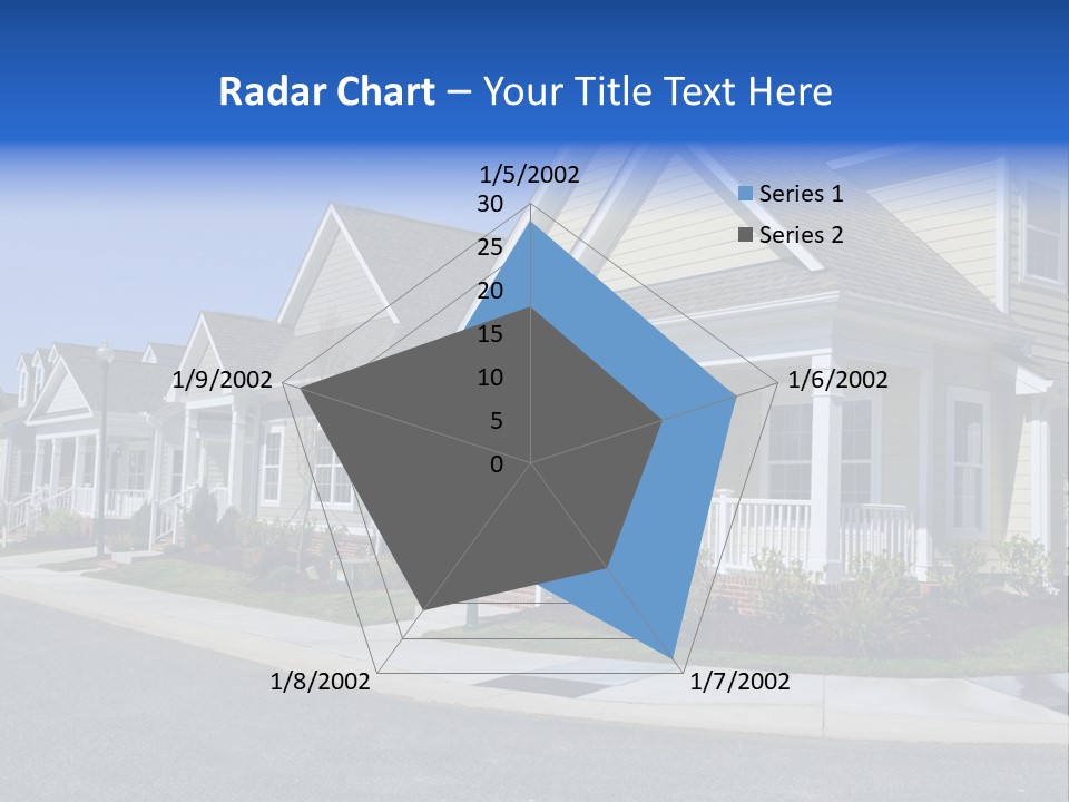 Exterior Suburban Home PowerPoint Template