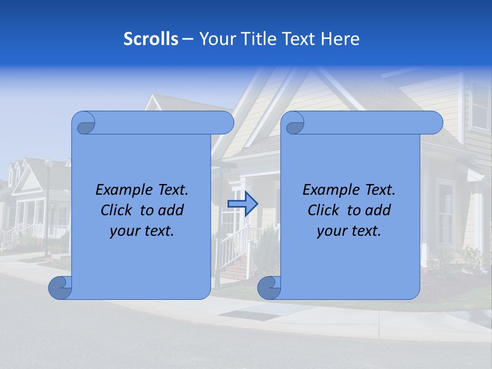 Exterior Suburban Home PowerPoint Template
