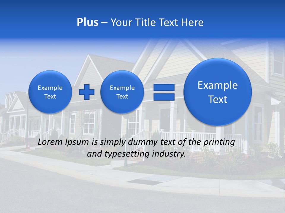 Exterior Suburban Home PowerPoint Template