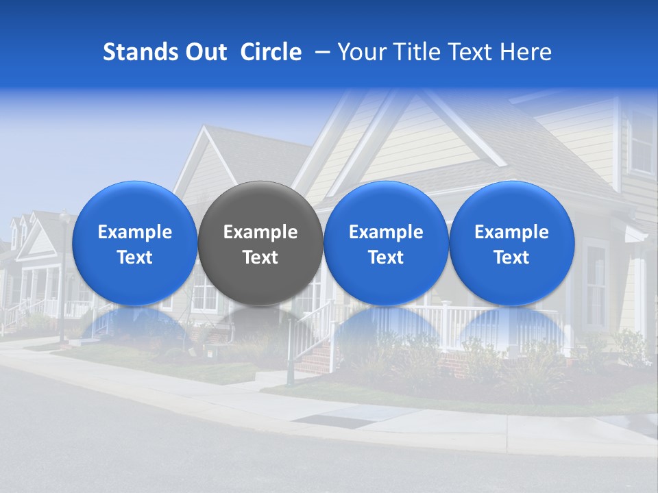 Exterior Suburban Home PowerPoint Template