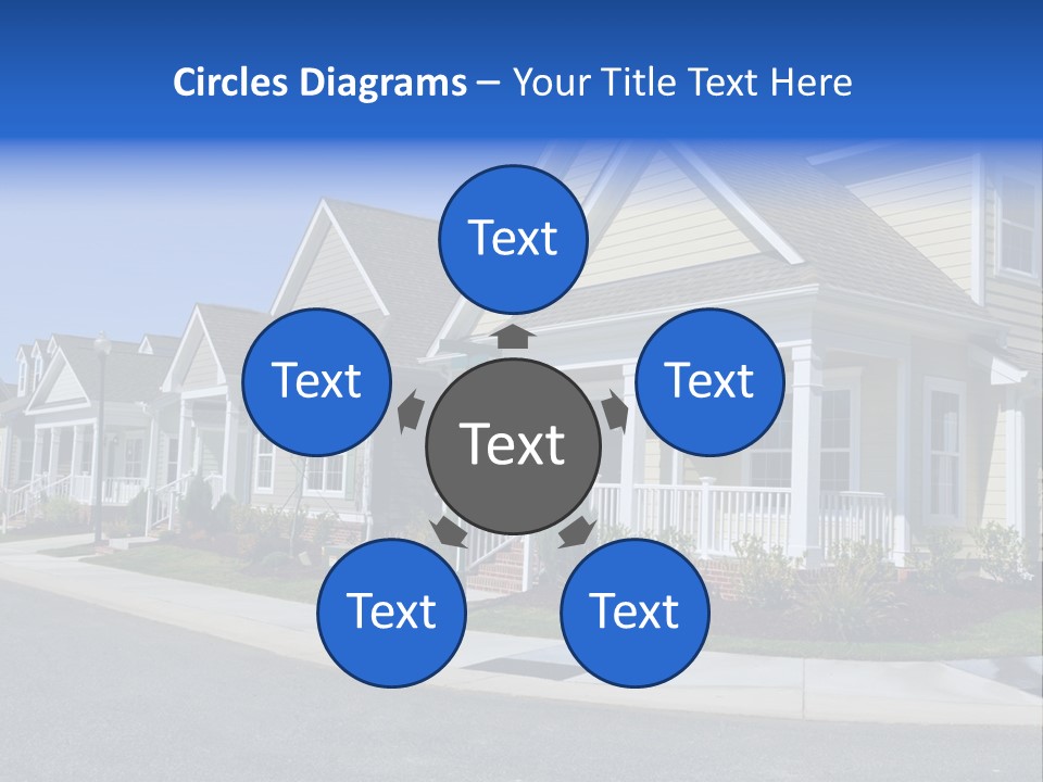 Exterior Suburban Home PowerPoint Template