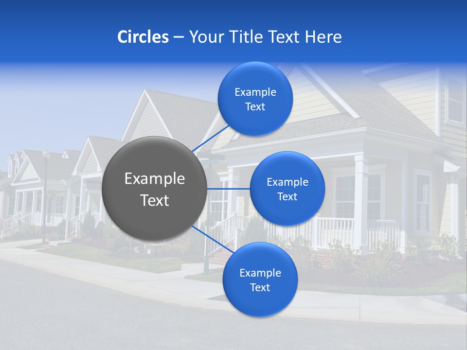Exterior Suburban Home PowerPoint Template