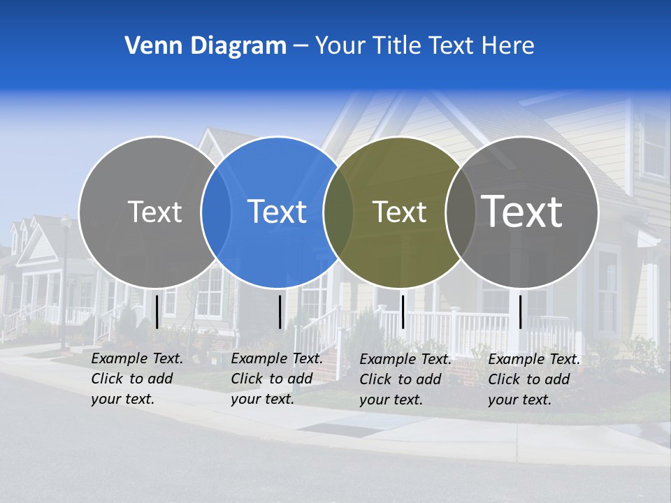 Exterior Suburban Home PowerPoint Template