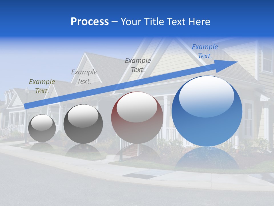 Exterior Suburban Home PowerPoint Template