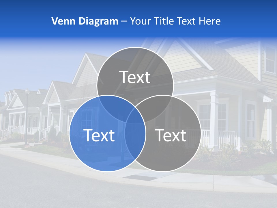 Exterior Suburban Home PowerPoint Template