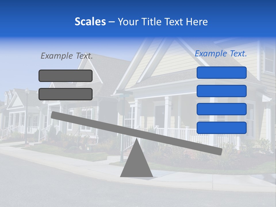 Exterior Suburban Home PowerPoint Template