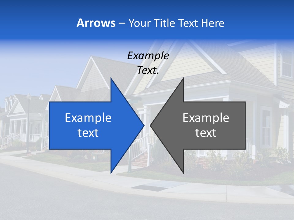 Exterior Suburban Home PowerPoint Template