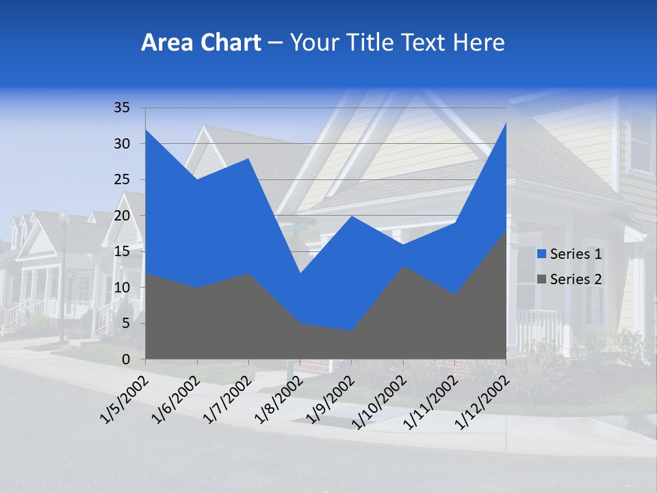 Exterior Suburban Home PowerPoint Template